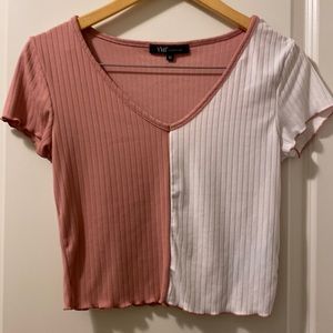 Cute two toned crop top